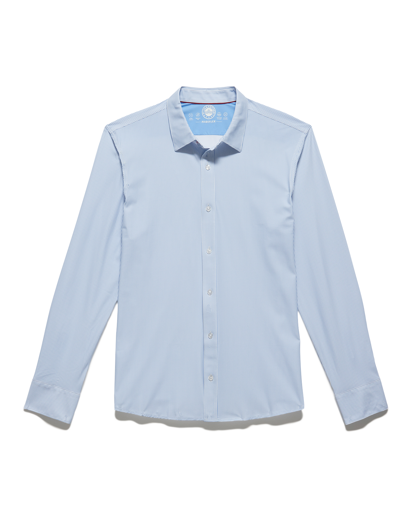 Flag and Anthem Patton Gingham Journey Shirt- Light Blue