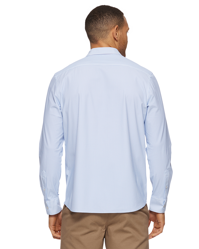 Flag and Anthem Patton Gingham Journey Shirt- Light Blue