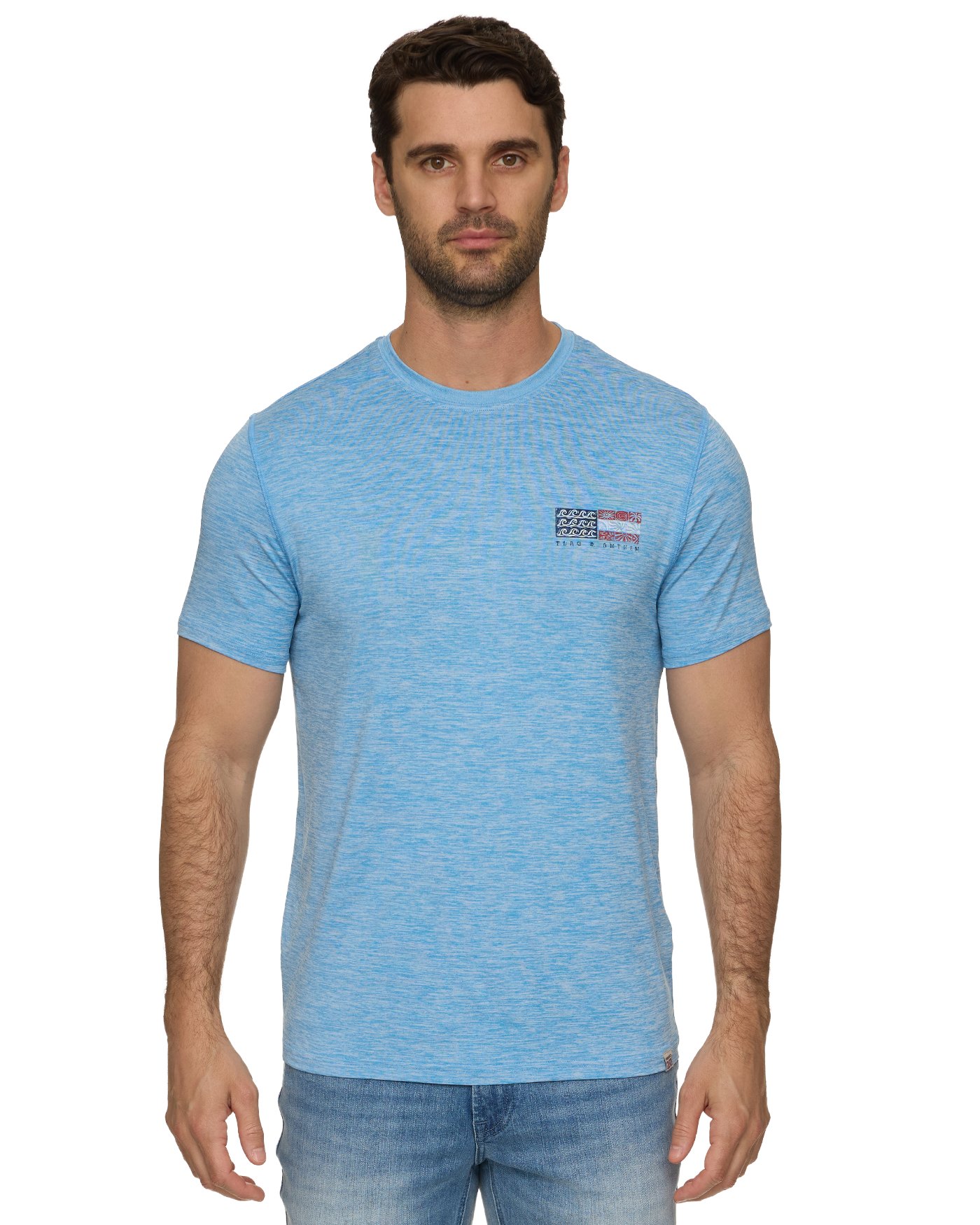 Flag and Anthem | Americana Costal Flag Tee | Blue