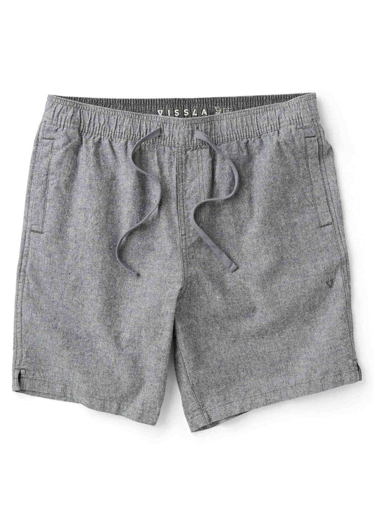 Vissla Rails Linen 18' Elastic Walkshort - Graphite