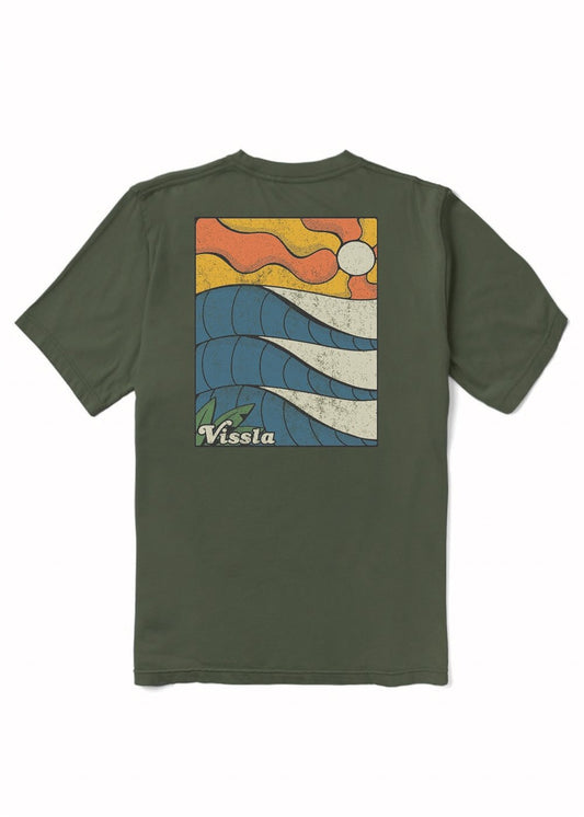 Vissla Caught Inside Premium Organic Pocket Tee - Surplus