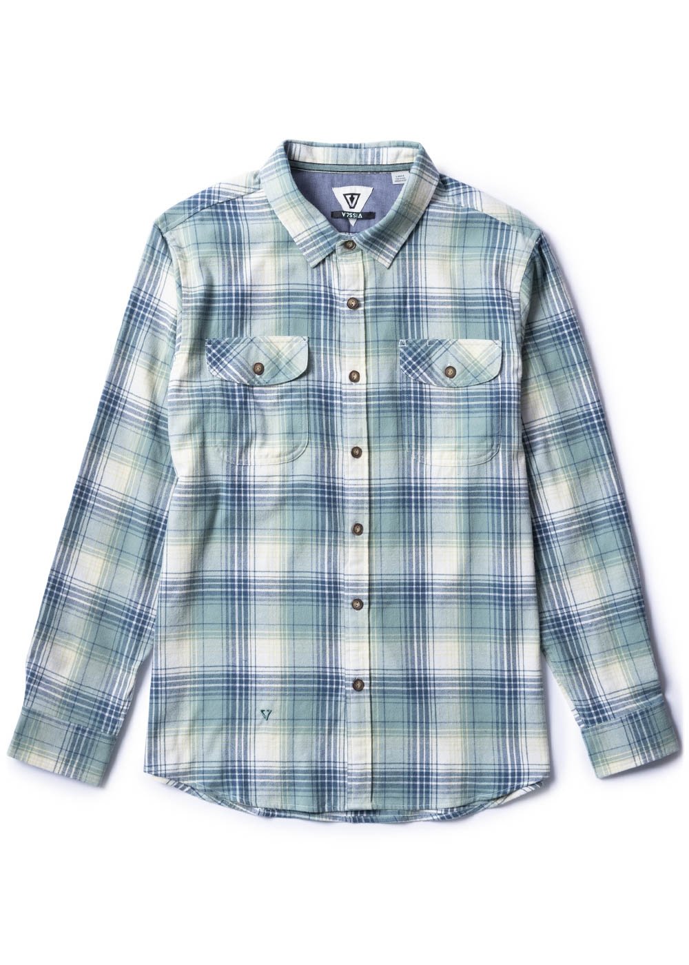 Vissla Central Coast Eco LS Flannel Shirt - Smokey Jade