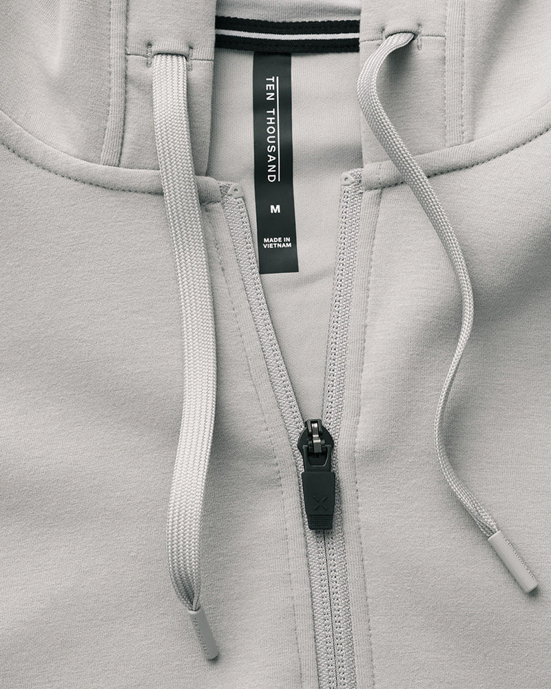 Ten Thousand Full Zip Hoodie - Light Grey