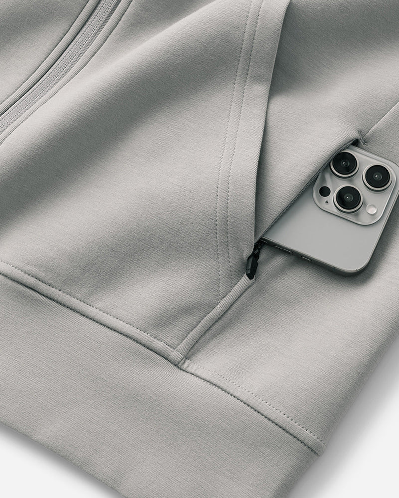 Ten Thousand Full Zip Hoodie - Light Grey