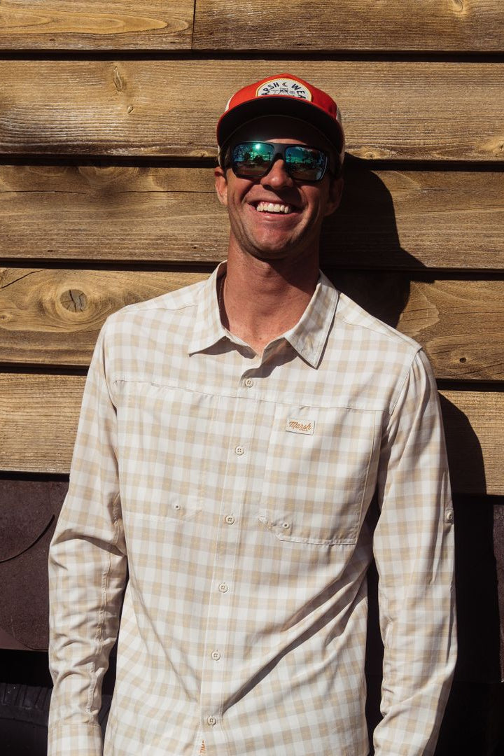 Marsh Wear | Lenwood Tech Long Sleeve Shirt | Castle Wall