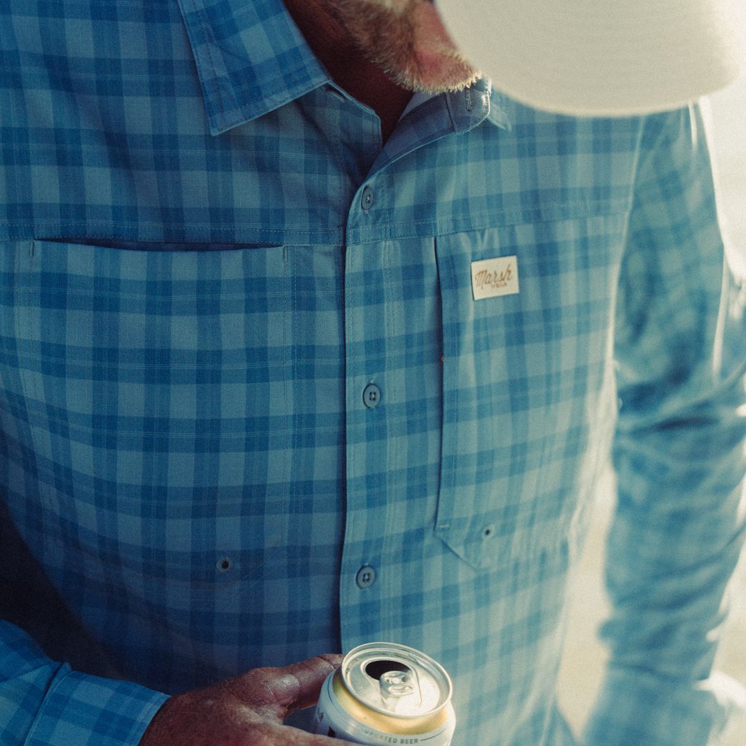 Marsh Wear | Lenwood Tech Long Sleeve Shirt | Blue Heaven