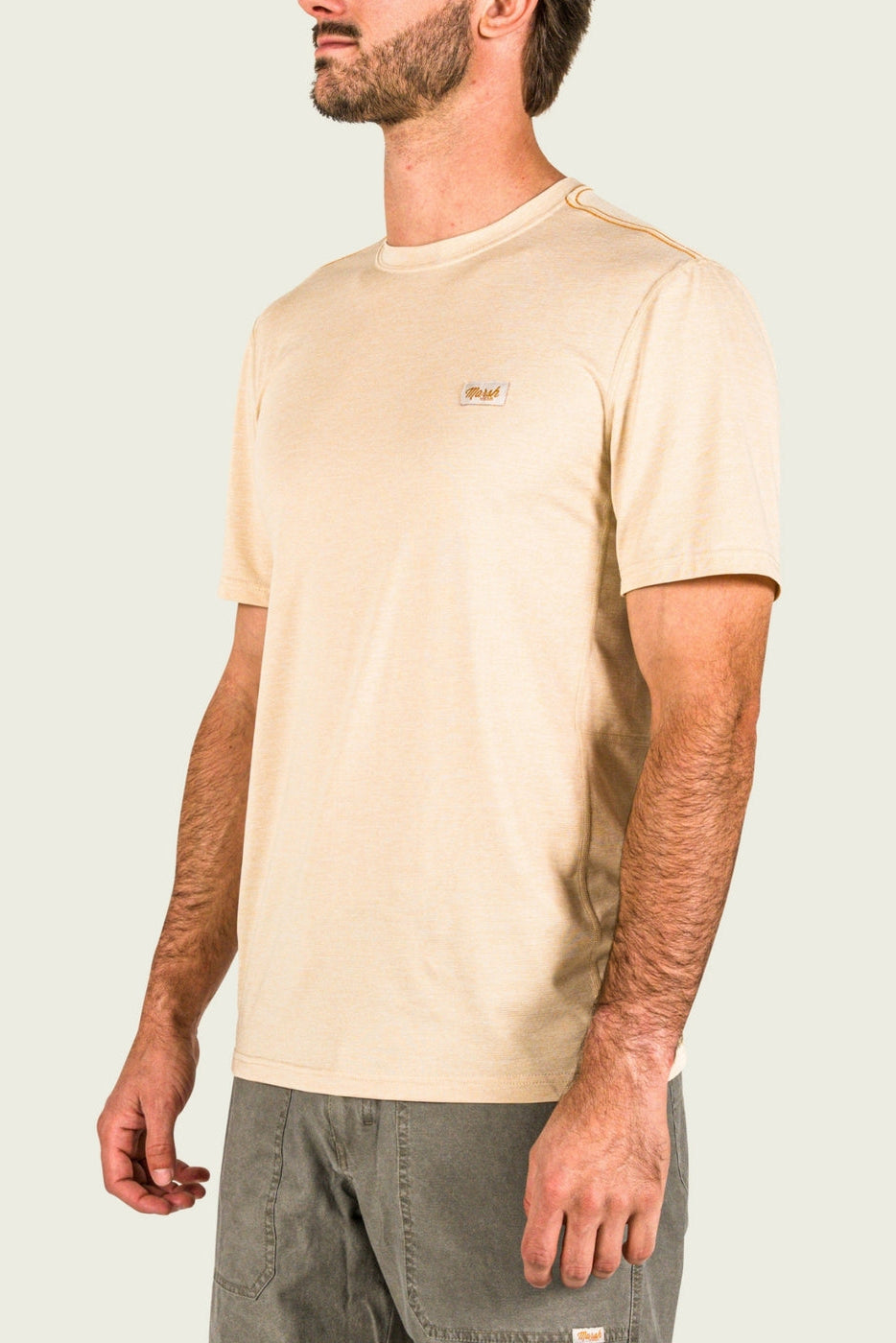 Marsh Wear | High Noon Tech Tee | New Wheat Heather
