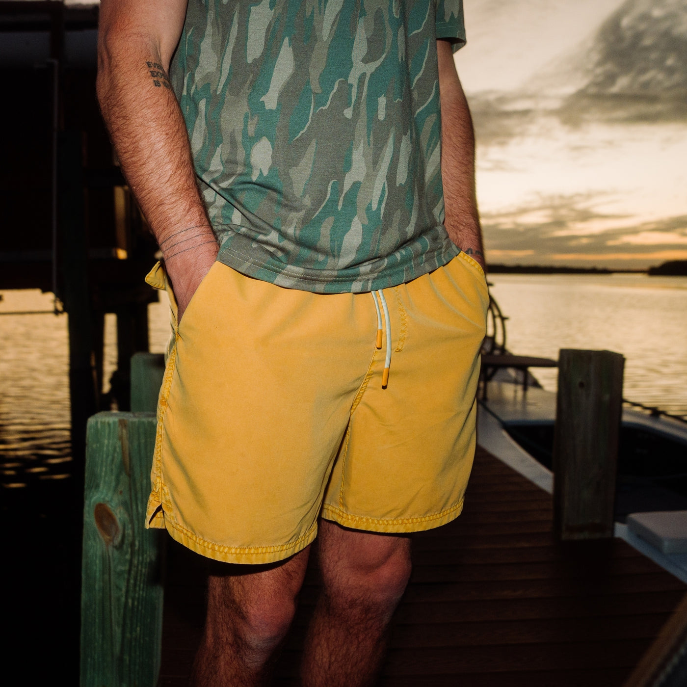 Marsh Wear | Highwater Volleys 6" Shorts | Dijon