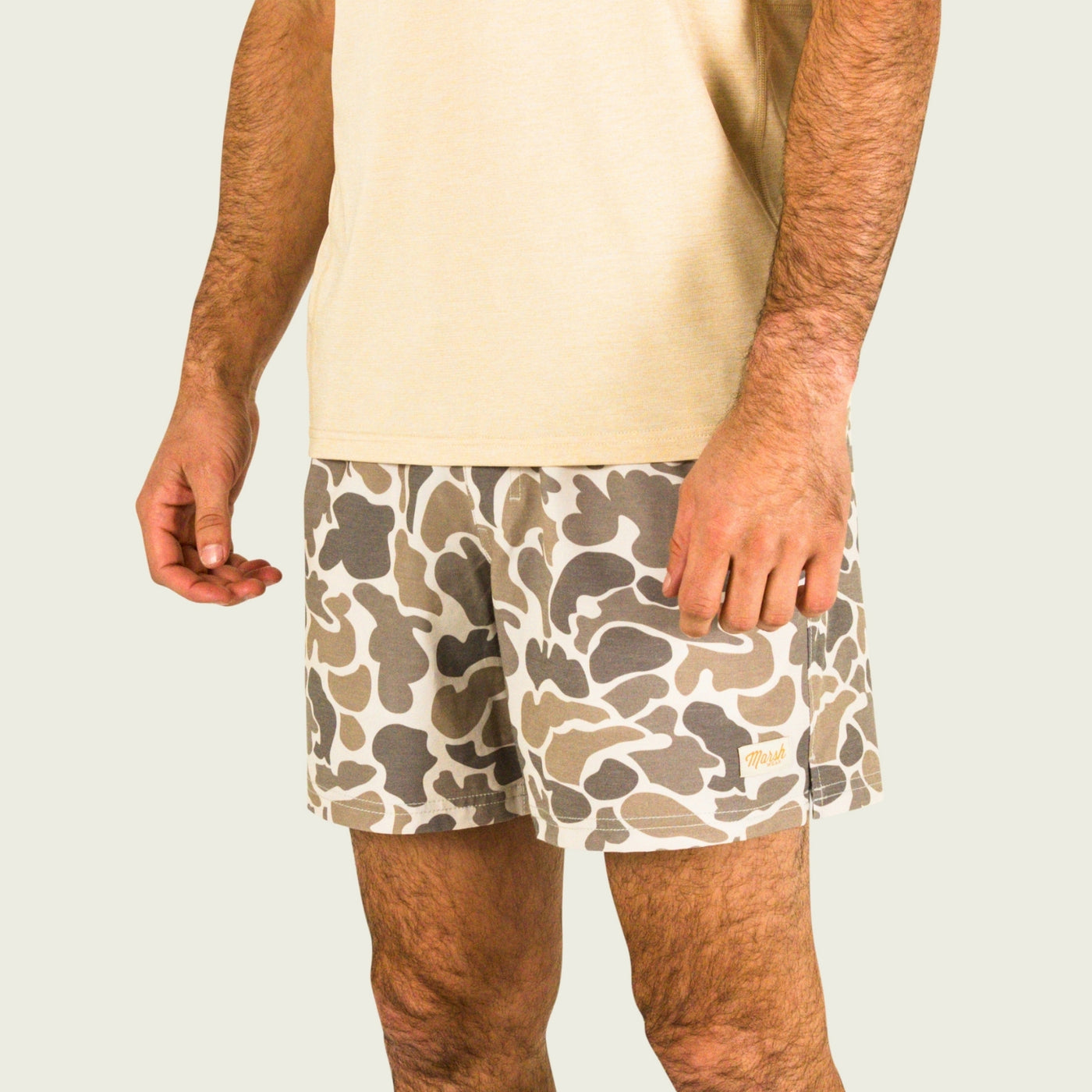 Marsh Wear | Fulton Volleys 6" Shorts | Khaki Mallard Camo