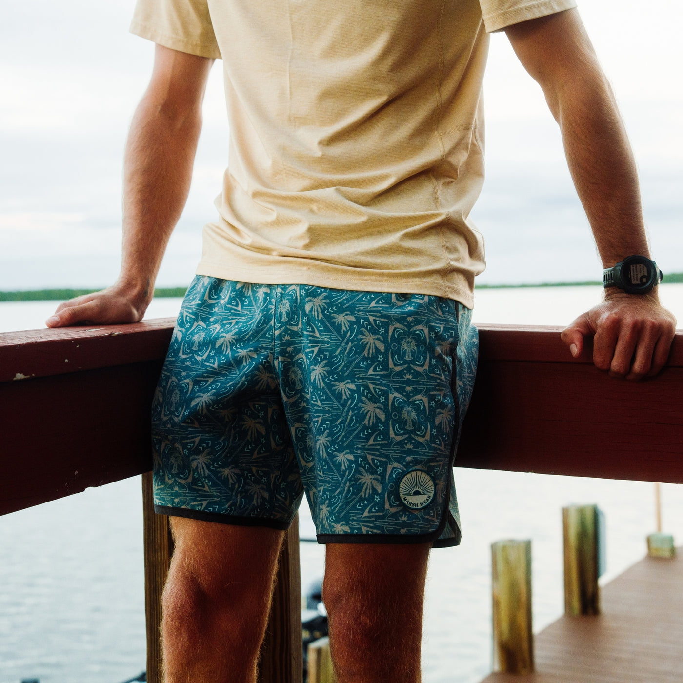 Marsh Wear | SurfStride Shorts | Antique Green