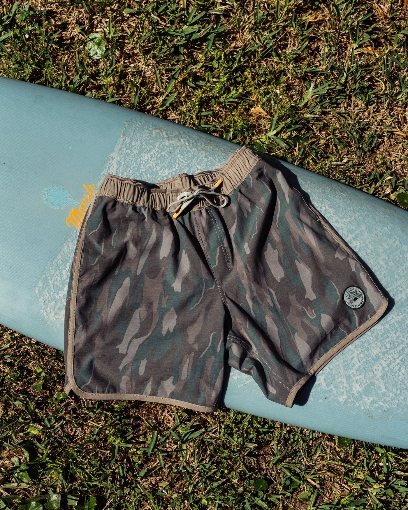 Marsh Wear | SurfStride Shorts | Thyme Lowland Camo