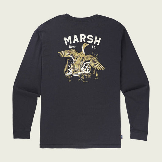 Marsh Skimming Long Sleeved Tee - Black