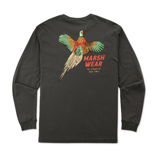 Marsh Pheasant Long Sleeved Tee - Black