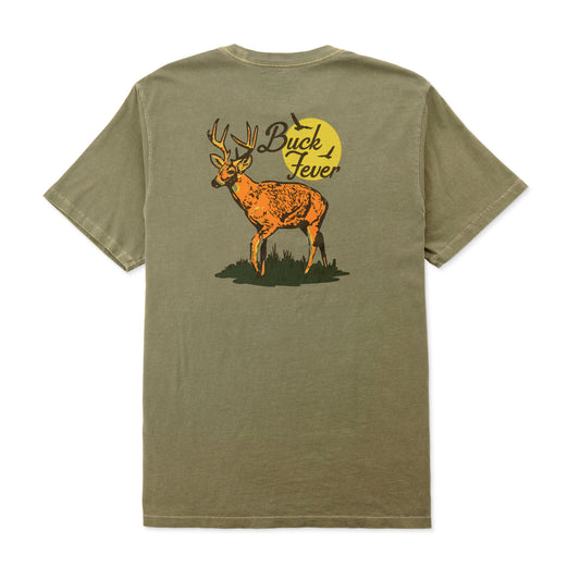 Marsh Buck Fever Tee- Vintage Moss