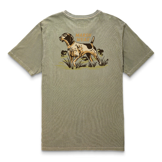 Marsh Heritage Pointer Tee- Vintage Moss
