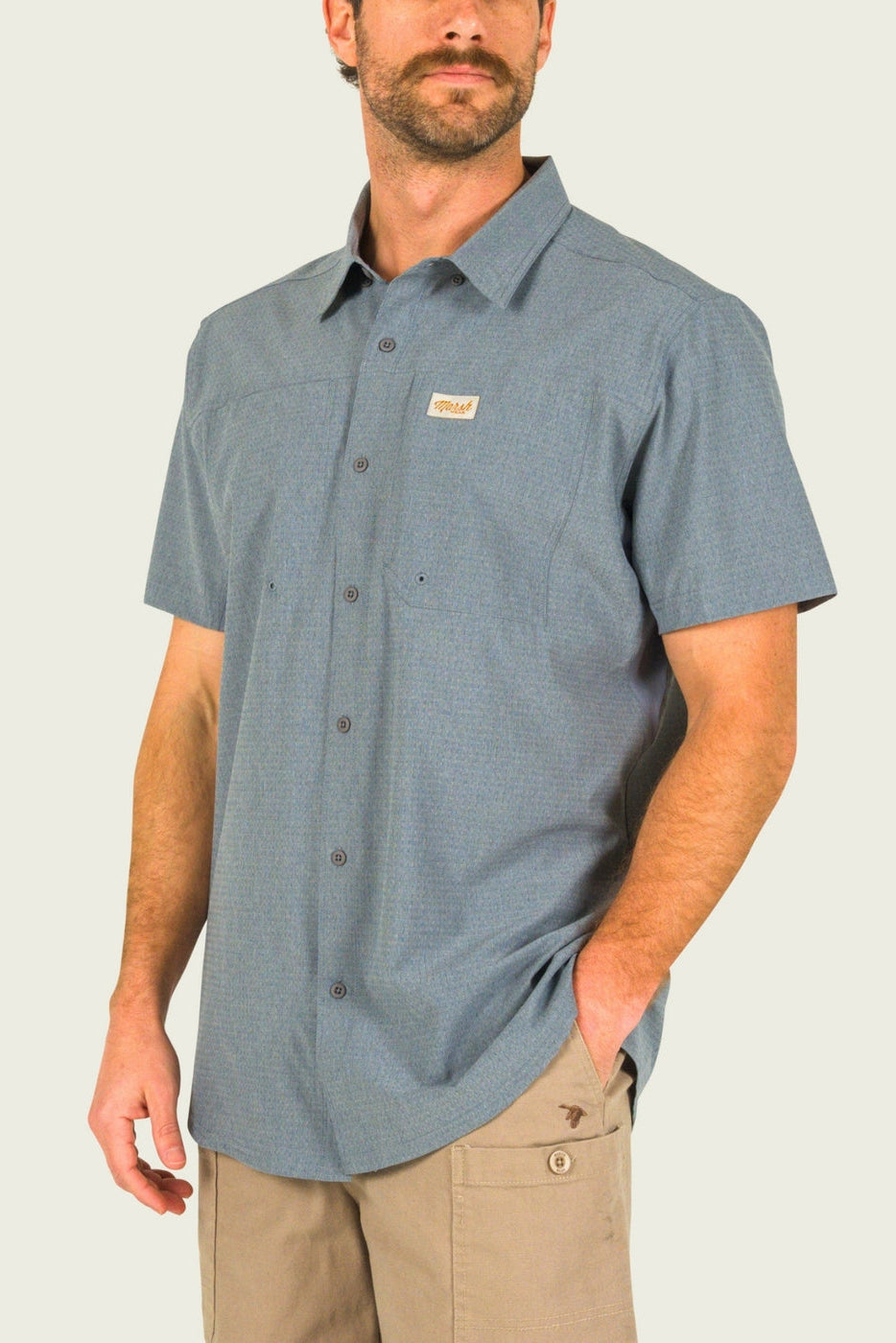 Marsh Wear | Lenwood Tech Shirt | Steel