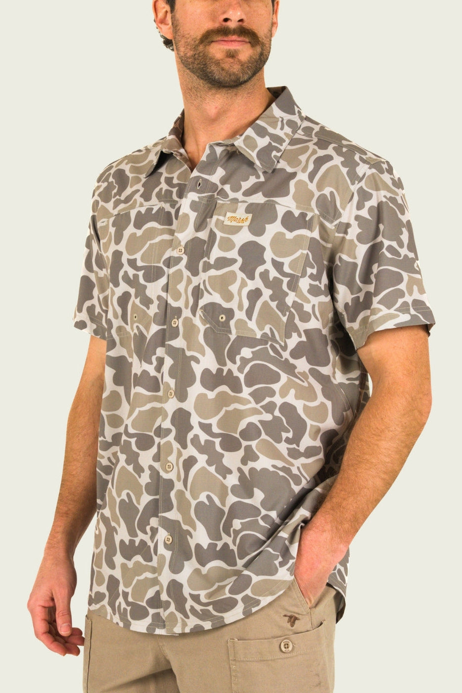 Marsh Wear | Lenwood Tech Shirt | Khaki Mallard Camo