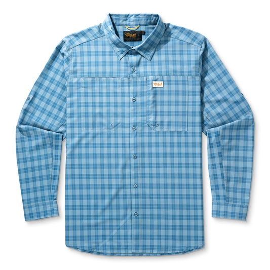 Marsh Lenwood Tech Long Sleeve Shirt - Blue Heaven
