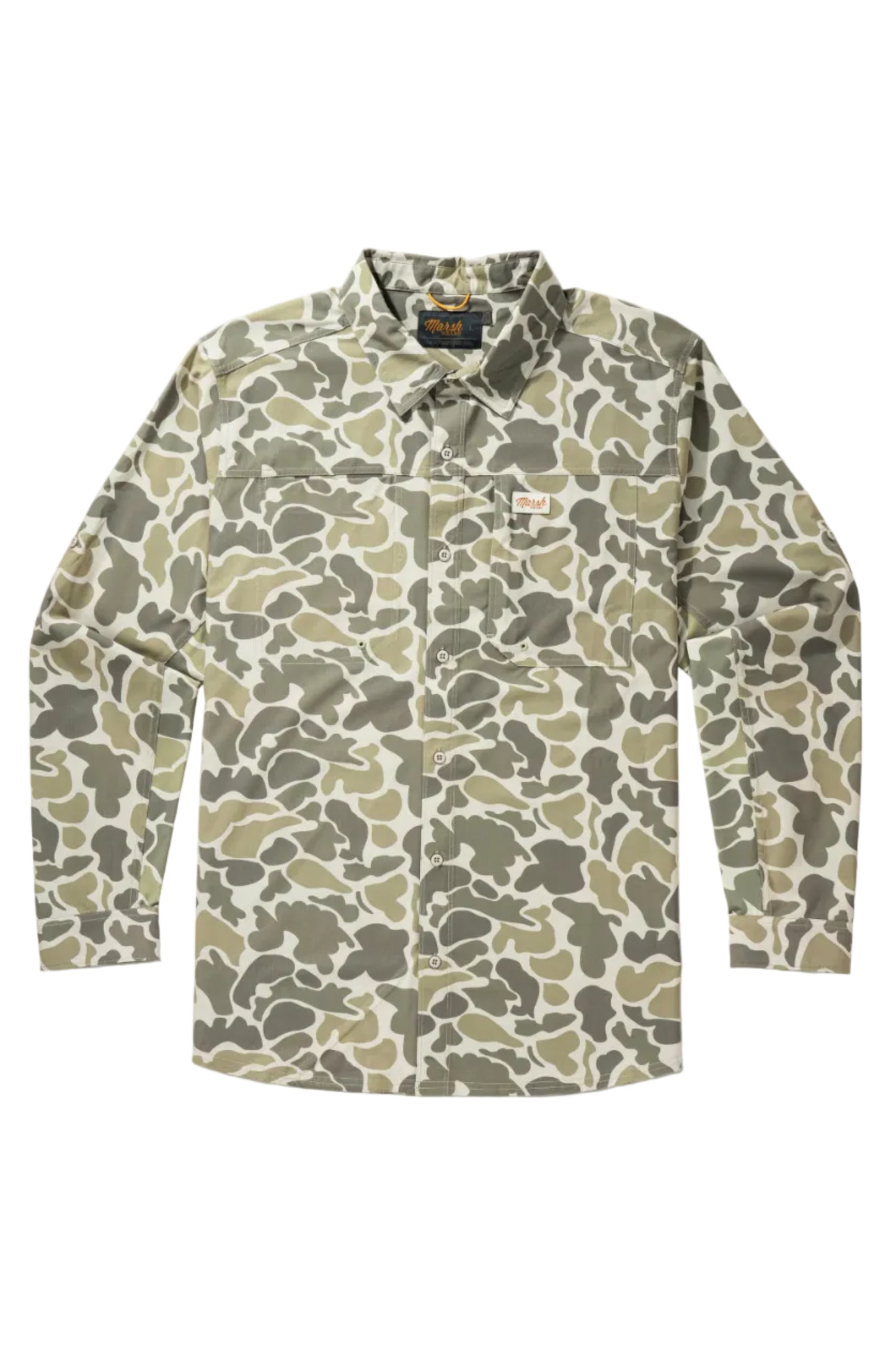 Marsh Wear | Lenwood Tech Long Sleeve Shirt | Khaki Mallard Camo