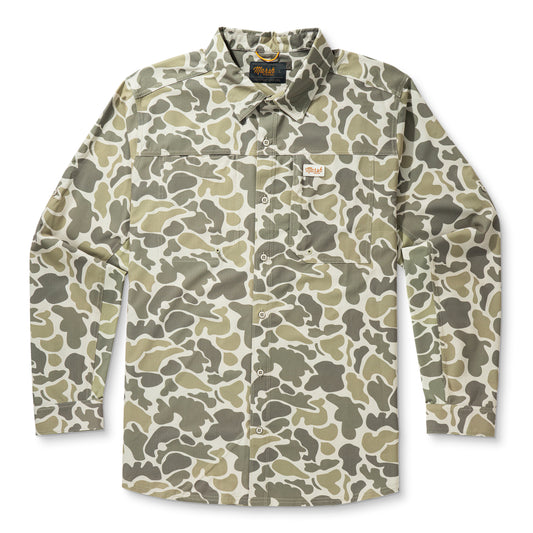 Marsh Lenwood Tech Long Sleeve Shirt - Khaki Mallard Camo