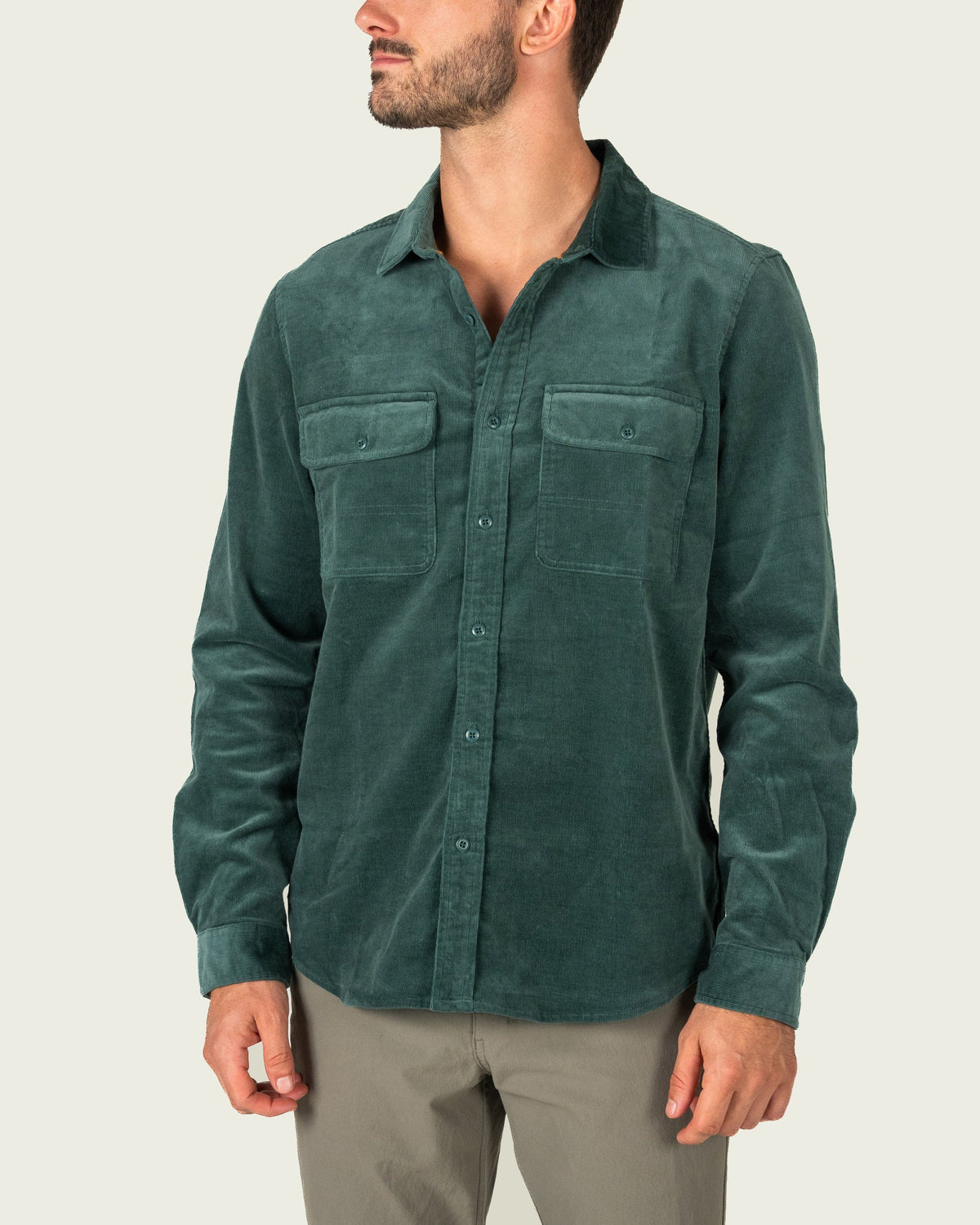 Marsh Wear | South End Cord Shirt | Mallard Green
