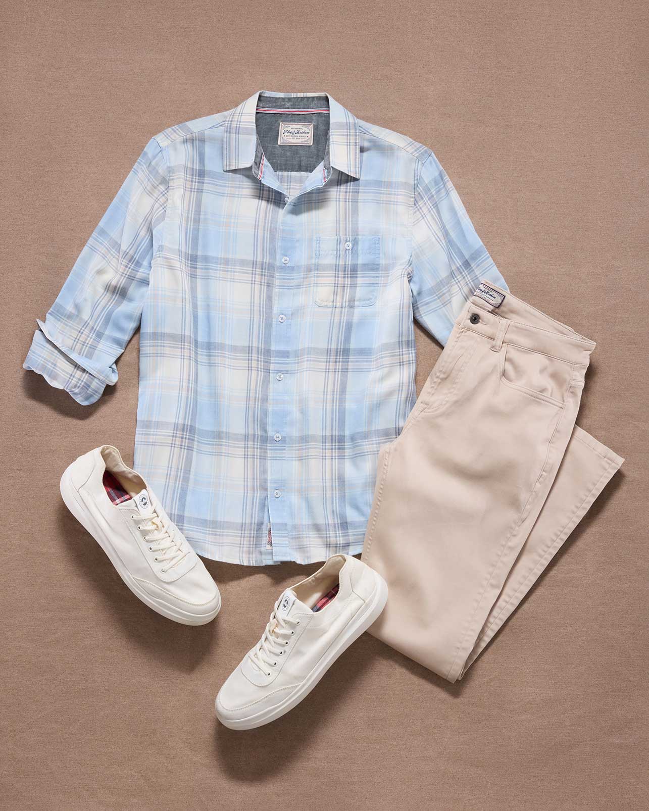 Flag and Anthem Lakeland Vintage Washed Shirt - Blue & Navy