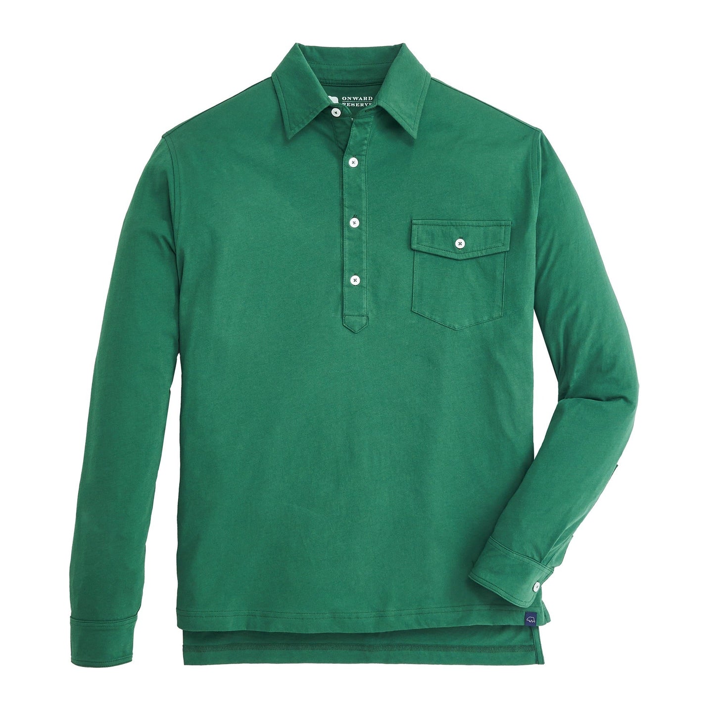 Onward Reserve Old School Long Sleeve Polo - Posy Green