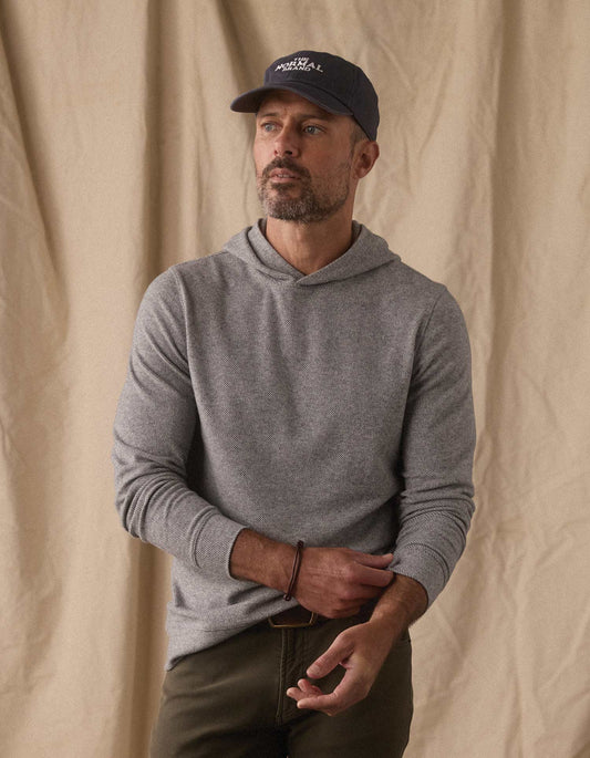 The Normal Brand | Brushed Texture Knit Hoodie | Graphite