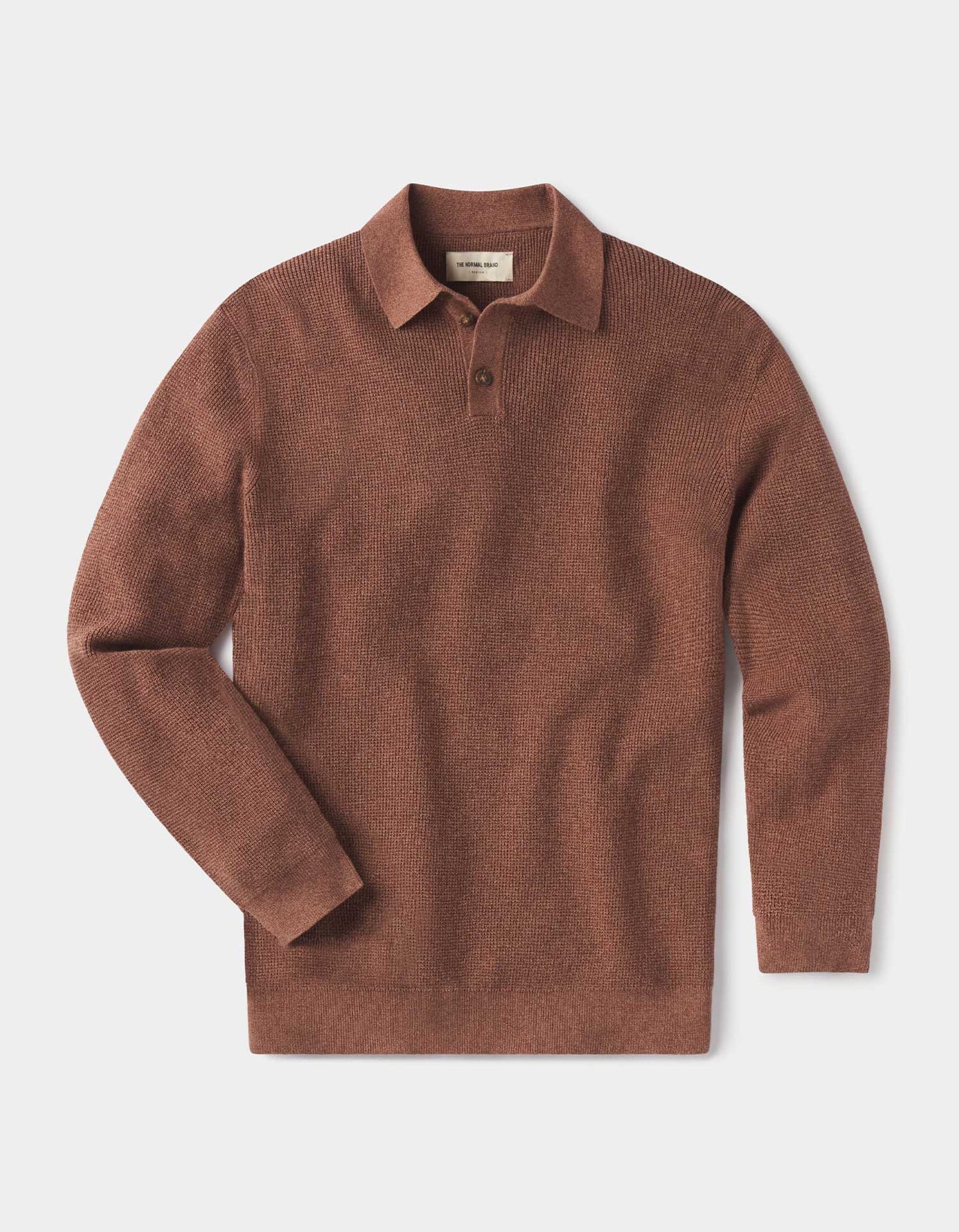 The Normal Brand Robles Knit Waffle Stitch - Heather Brown