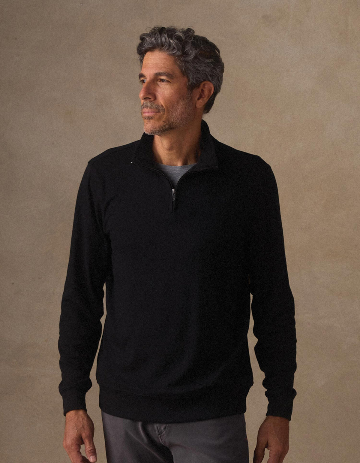 The Normal Brand | Puremeso Weekend Quarterzip | Black