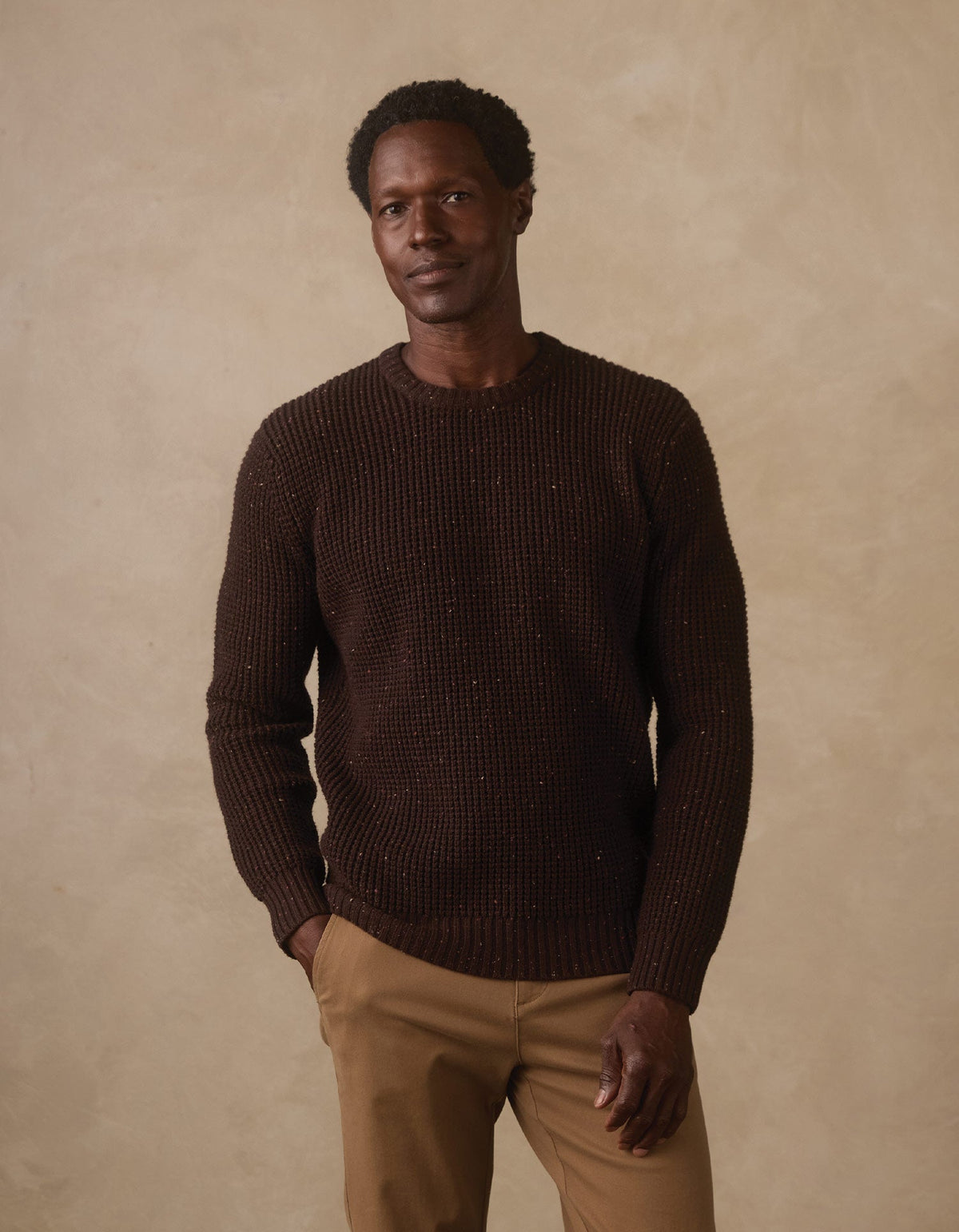 The Normal Brand | Seawool Nep Crew | Dark Brown