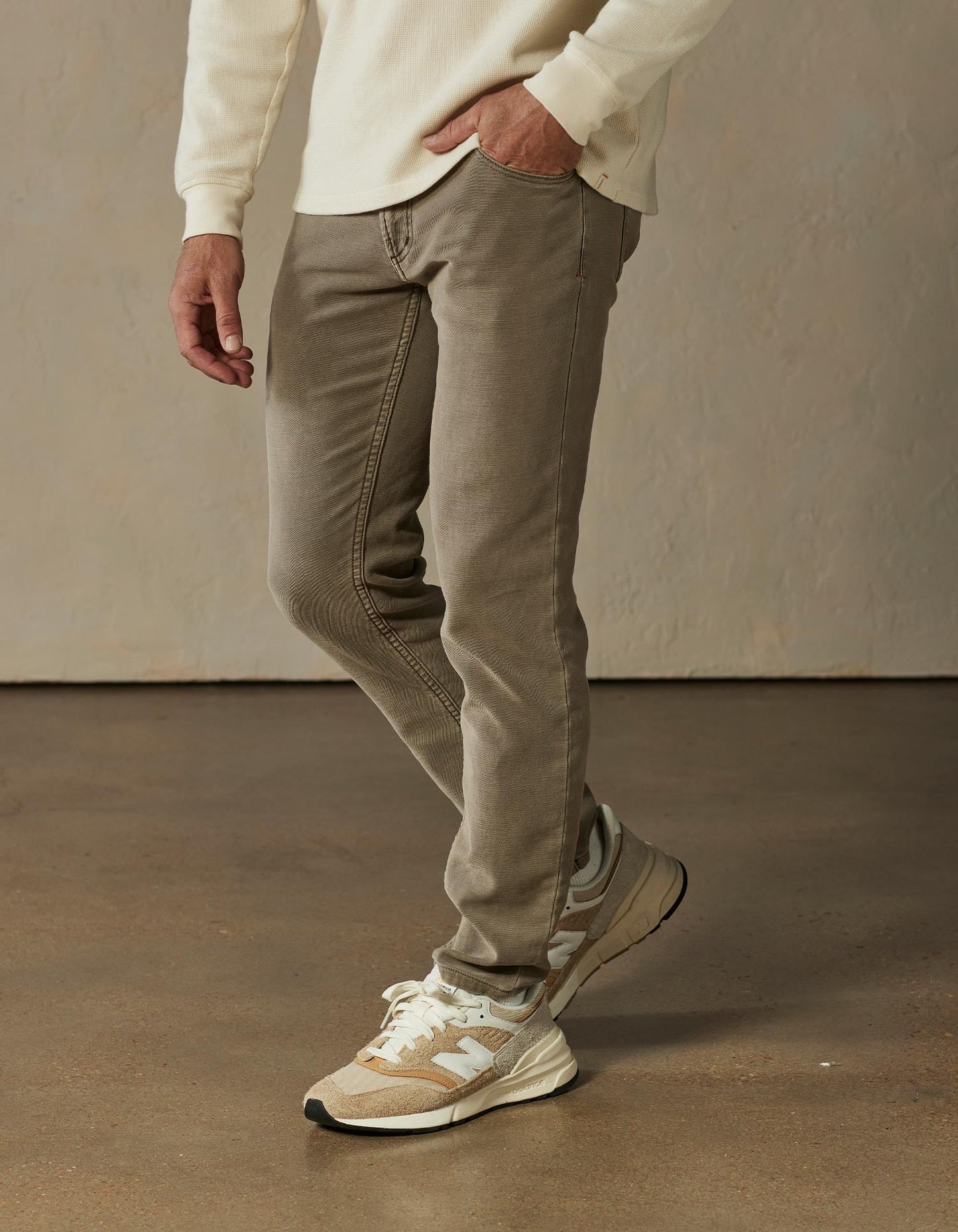 The Normal Brand Comfort Terry Jean in Taupe