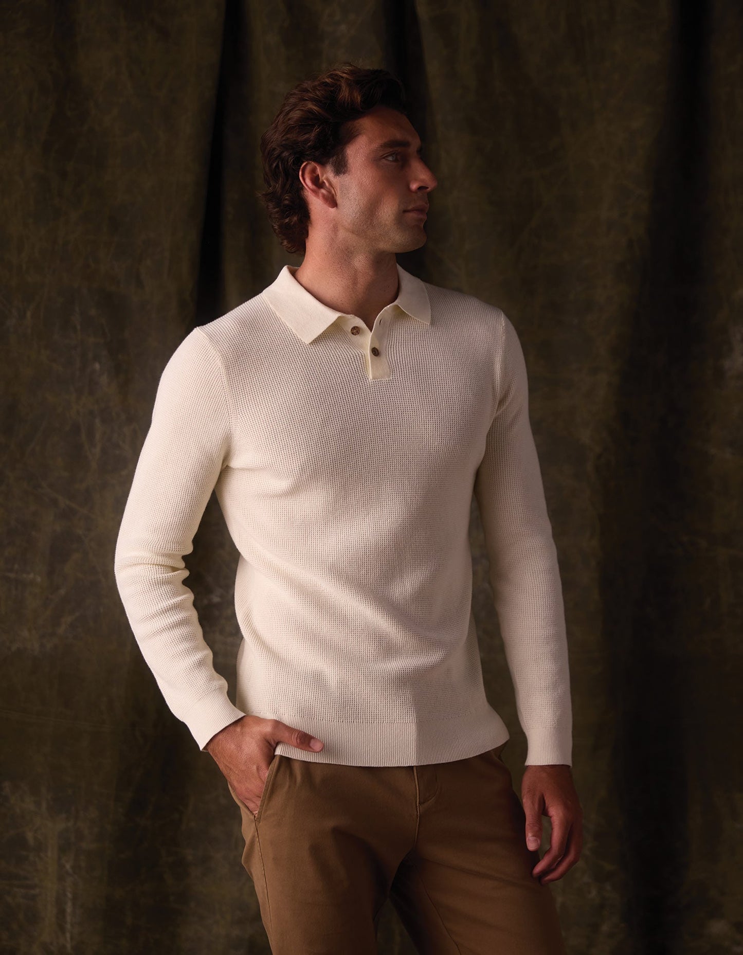 The Normal Brand Robles Knit Waffle Stitch - Cream