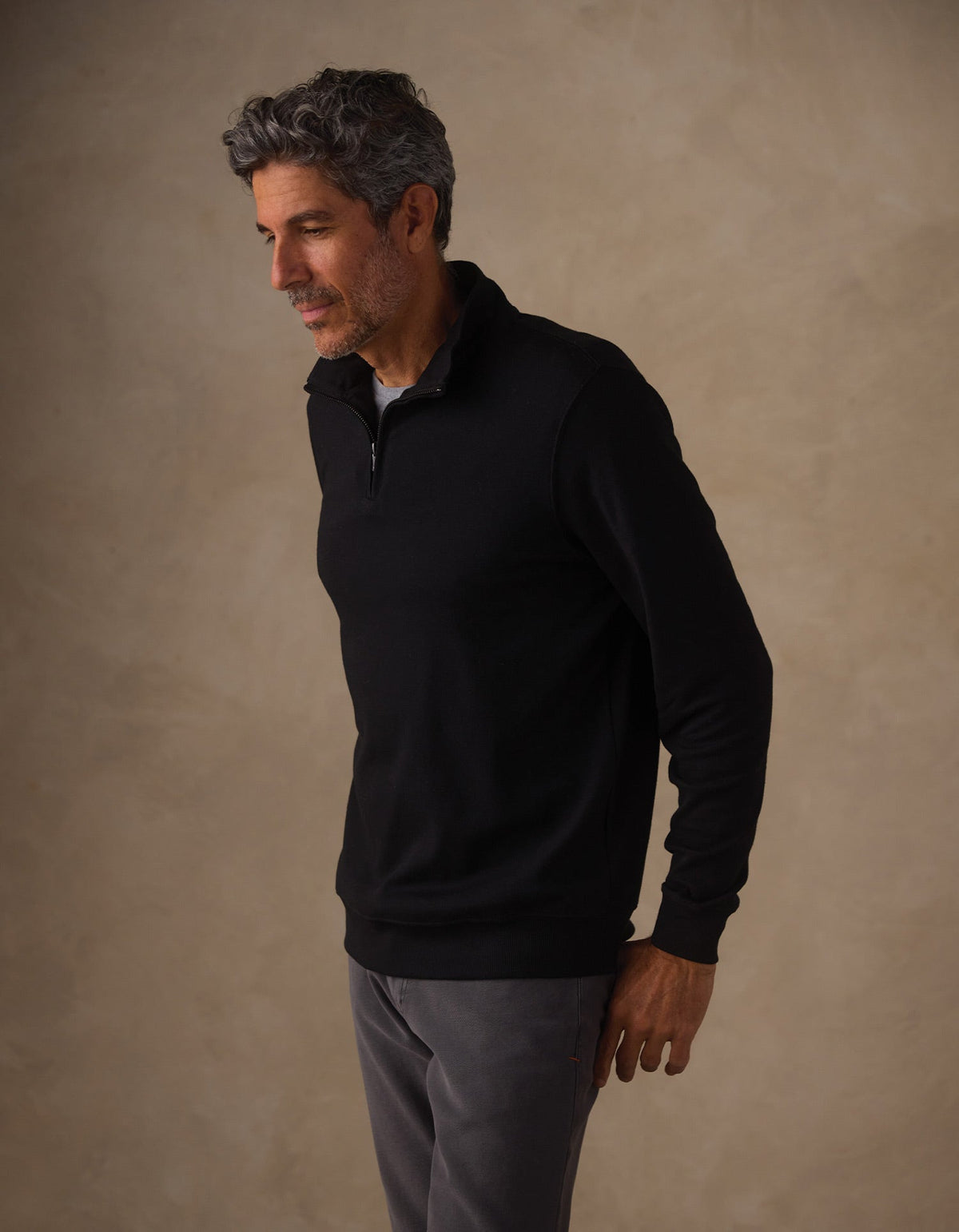 The Normal Brand | Puremeso Weekend Quarterzip | Black