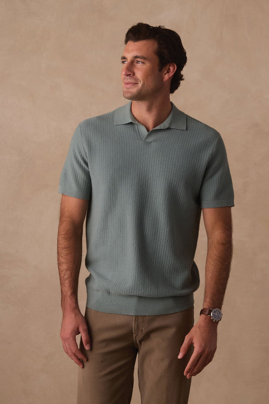 The Normal Brand | Breezeknit Polo | Juniper