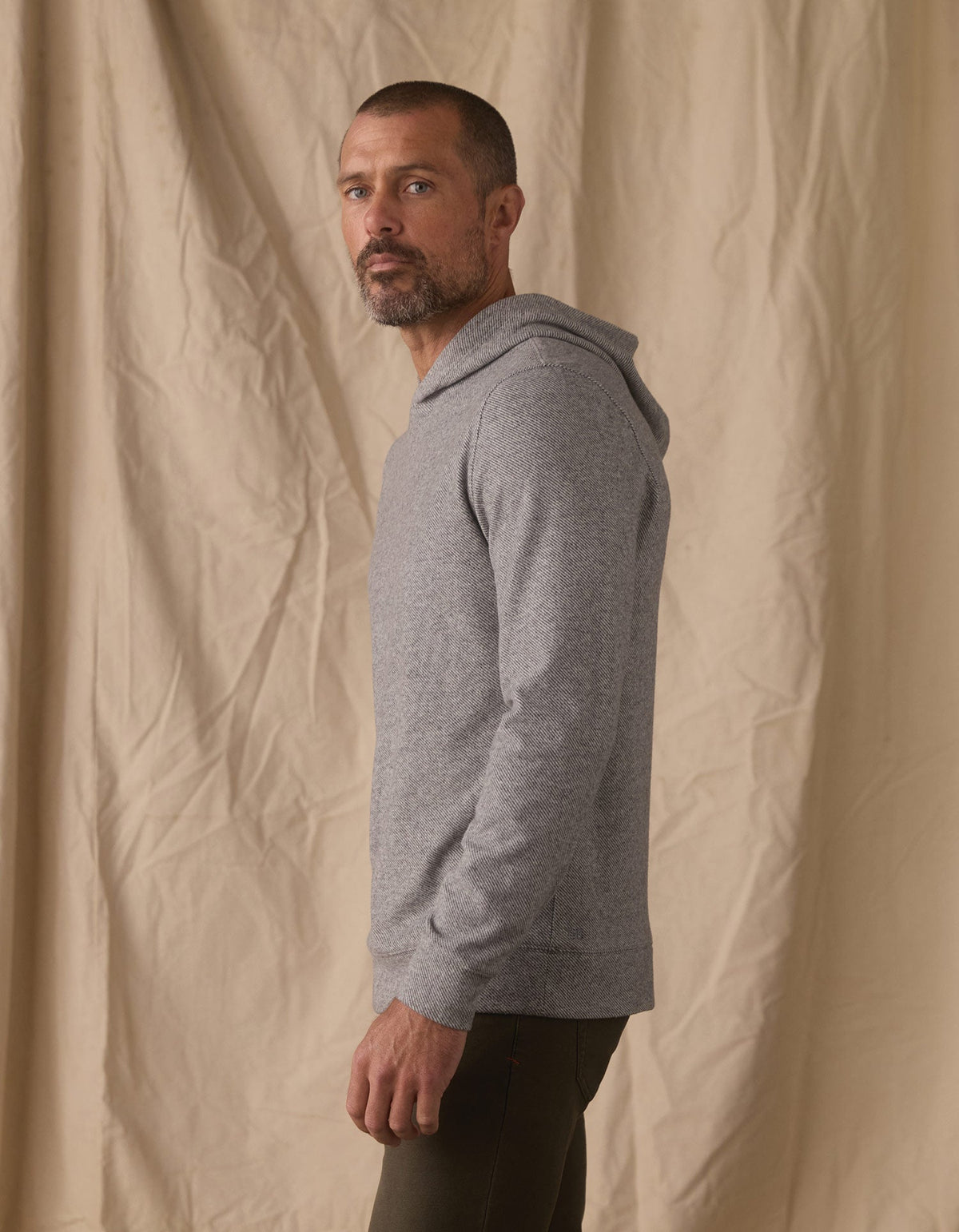 The Normal Brand | Brushed Texture Knit Hoodie | Graphite