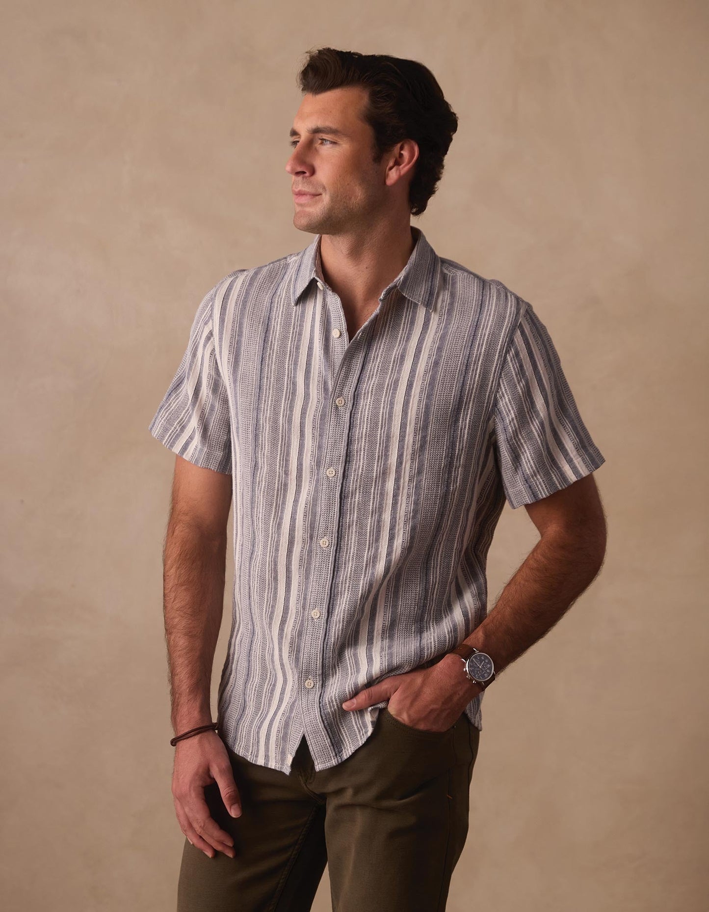 The Normal Brand | Freshwater Everyday Shirt | Positano Stripe