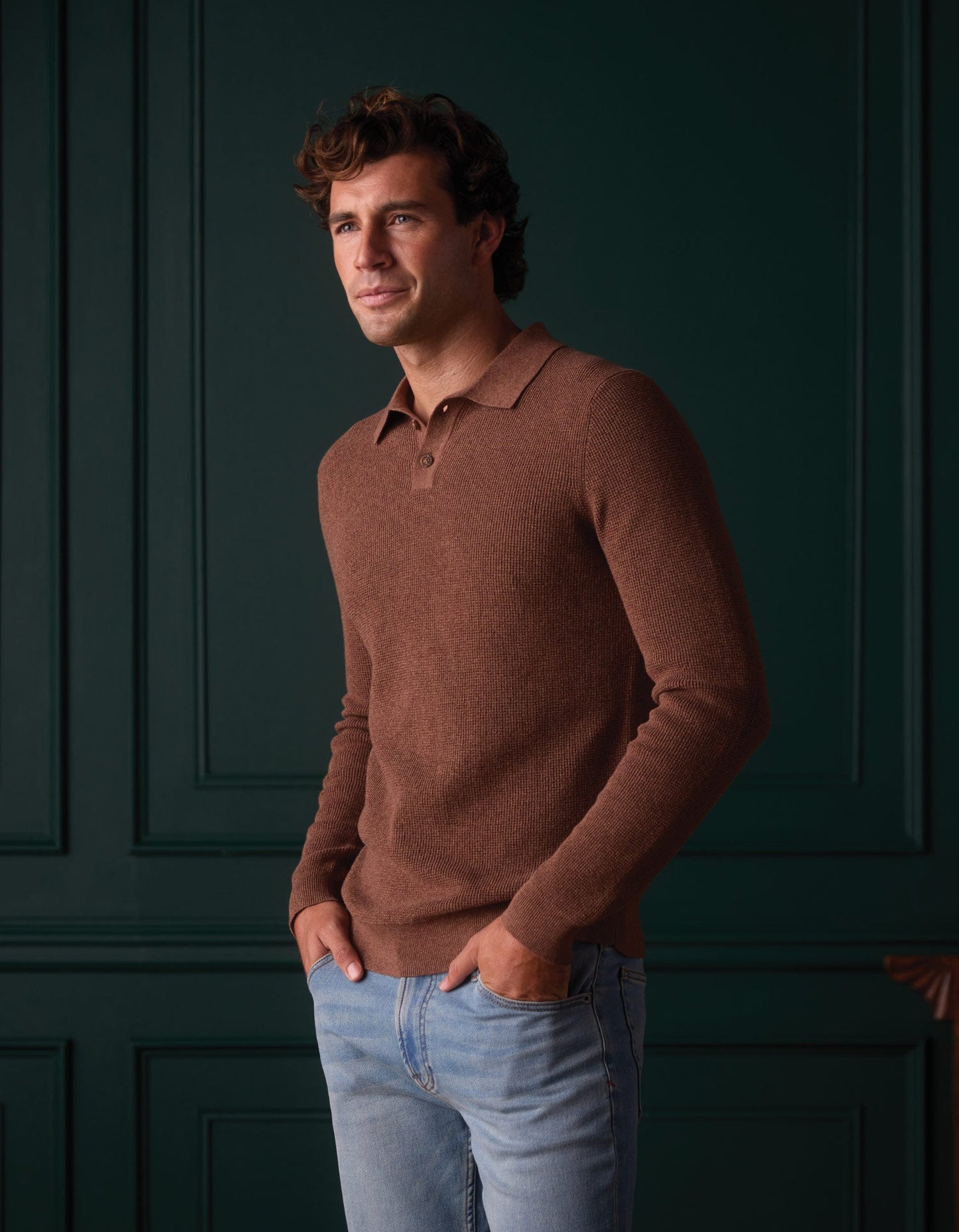 The Normal Brand Robles Knit Waffle Stitch - Heather Brown