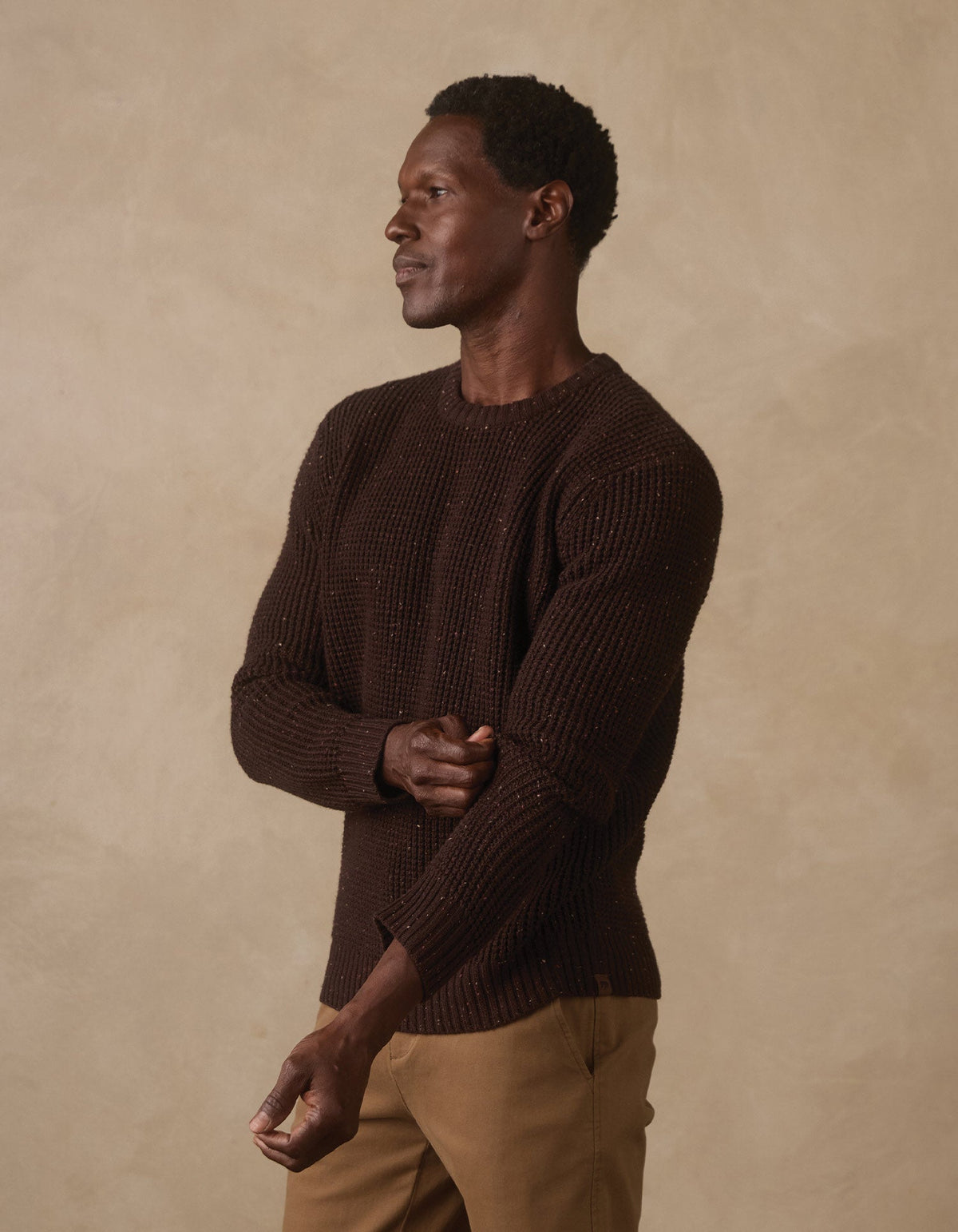 The Normal Brand | Seawool Nep Crew | Dark Brown