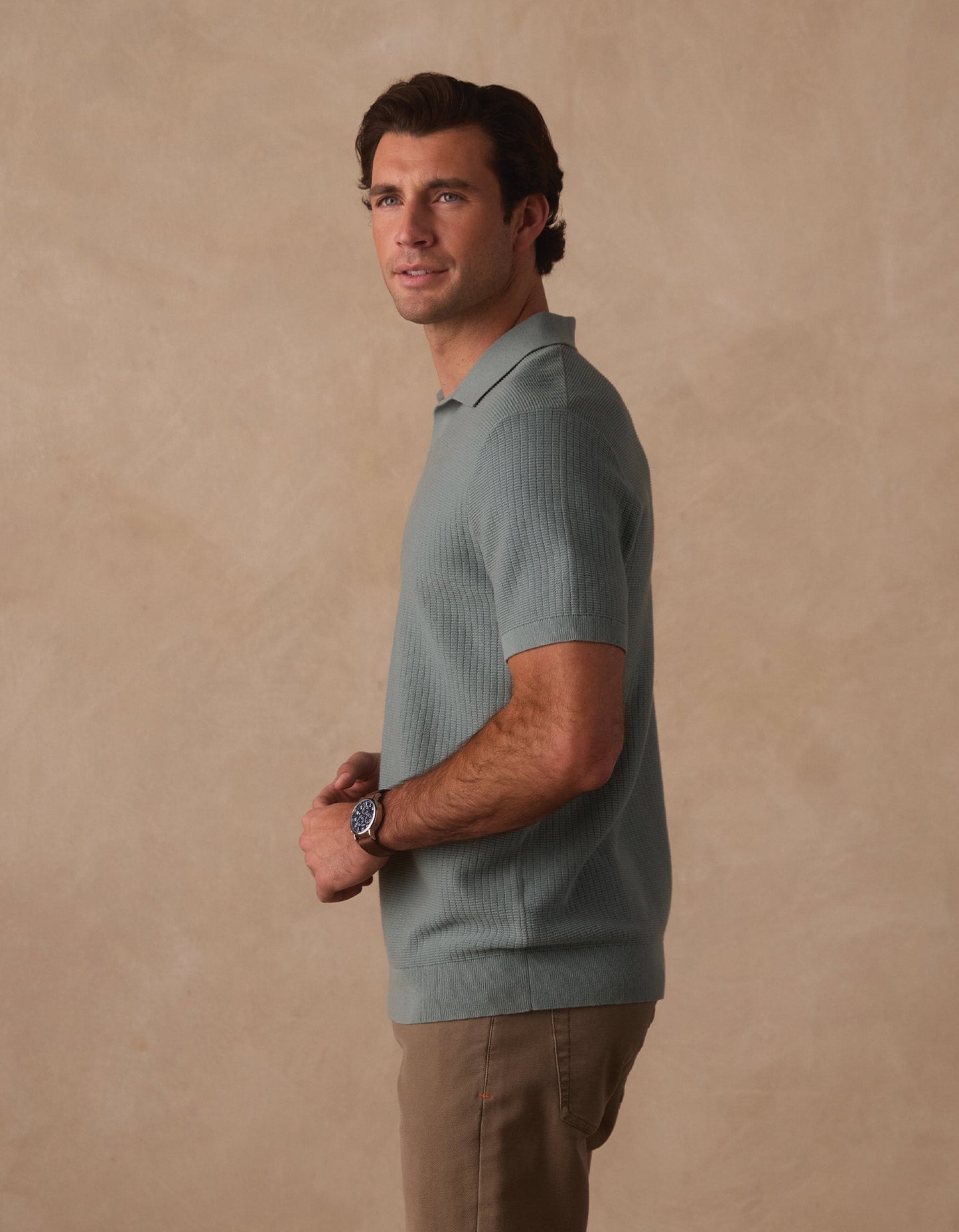 The Normal Brand | Breezeknit Polo | Juniper