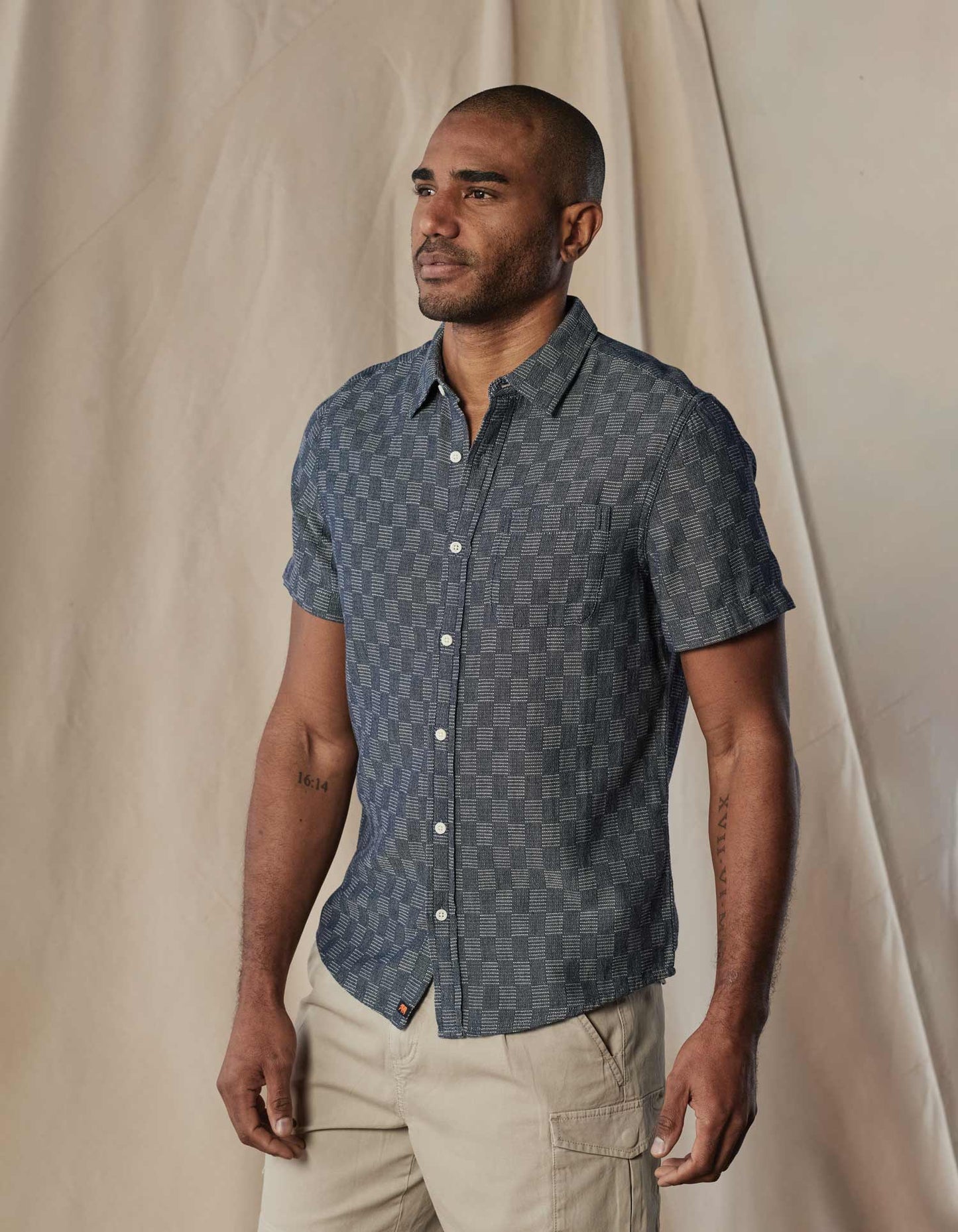 The Normal Brand | Freshwater Button Up Shirt | Navy Check