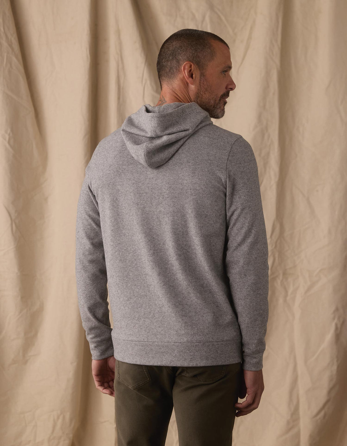 The Normal Brand | Brushed Texture Knit Hoodie | Graphite