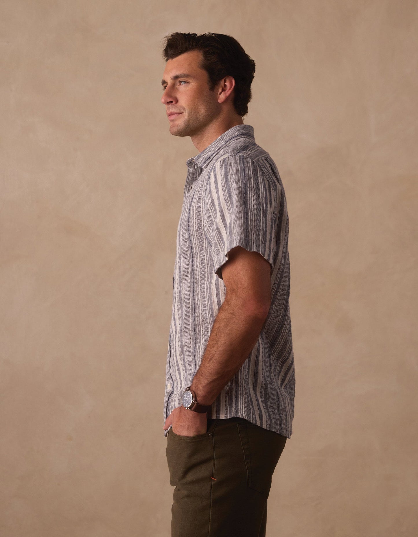 The Normal Brand | Freshwater Everyday Shirt | Positano Stripe