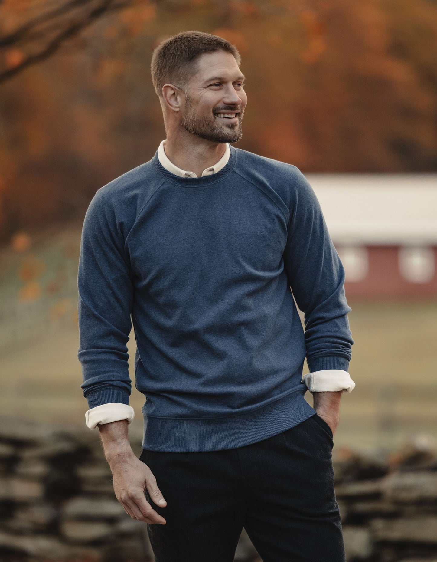 The Normal Brand Puremeso Everyday Crew -Indigo Blue