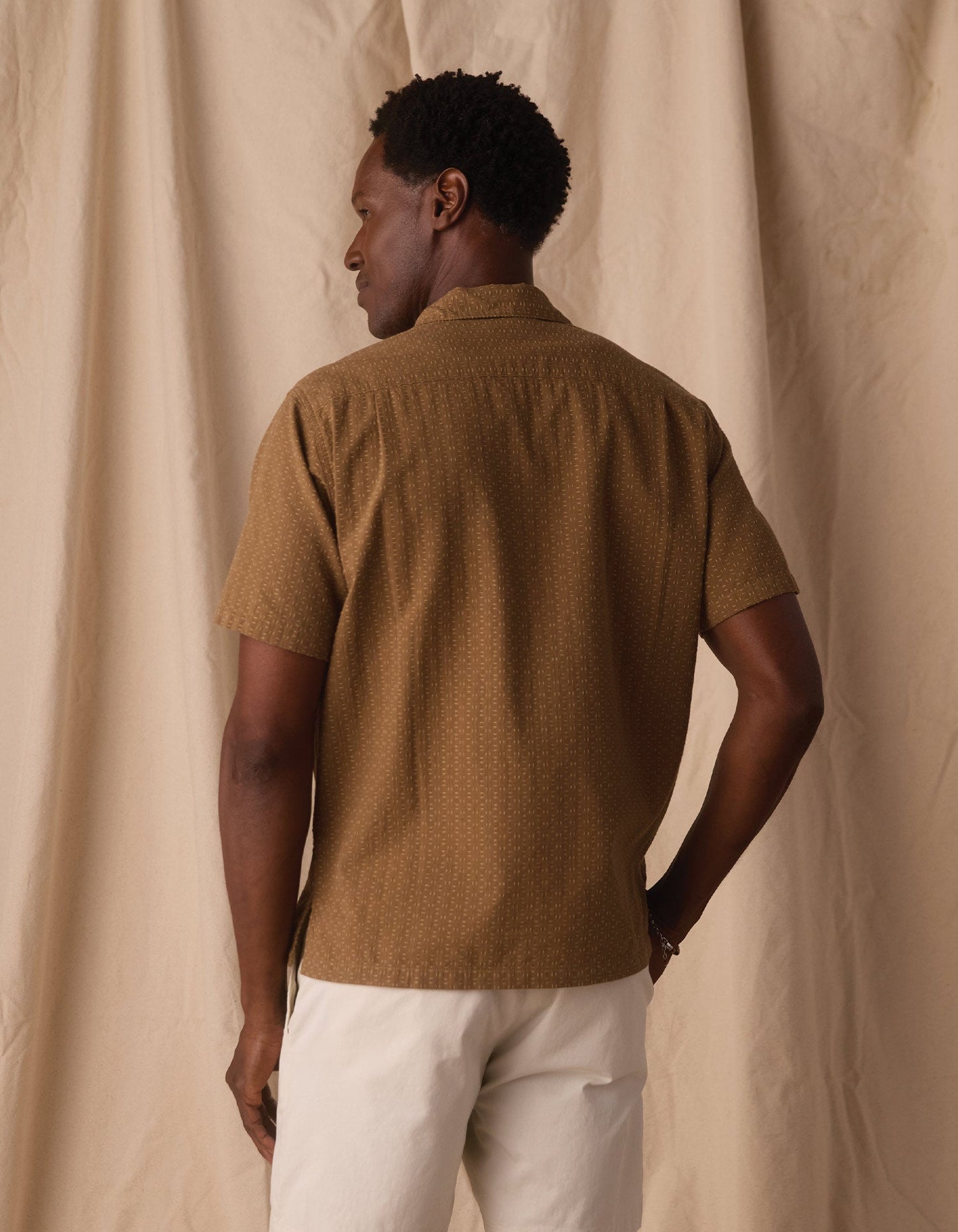 The Normal Brand | Freshwater Resort Button Up Shirt | Dark Khaki
