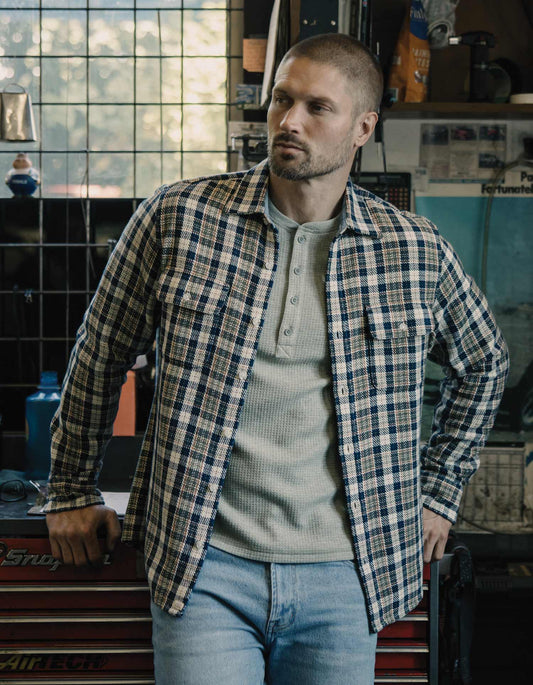 The Normal Brand | Mountain Textured Overshirt | Moss