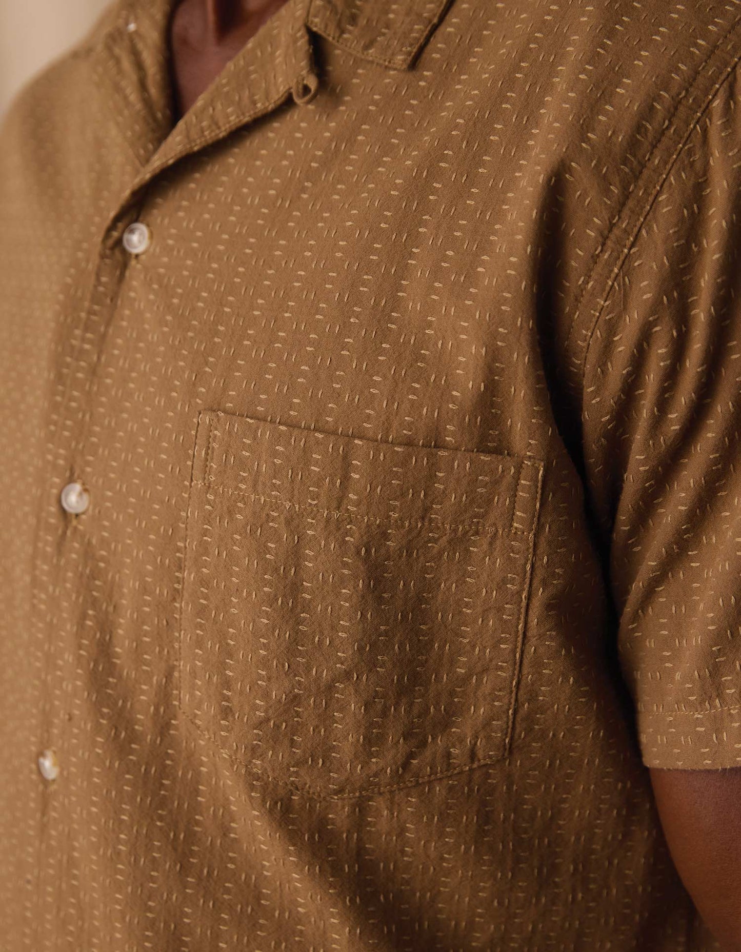 The Normal Brand | Freshwater Resort Button Up Shirt | Dark Khaki