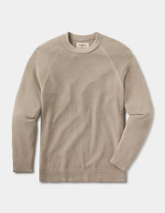 The Normal Brand | COOLMAX Textured Crewneck Sweater | Flax