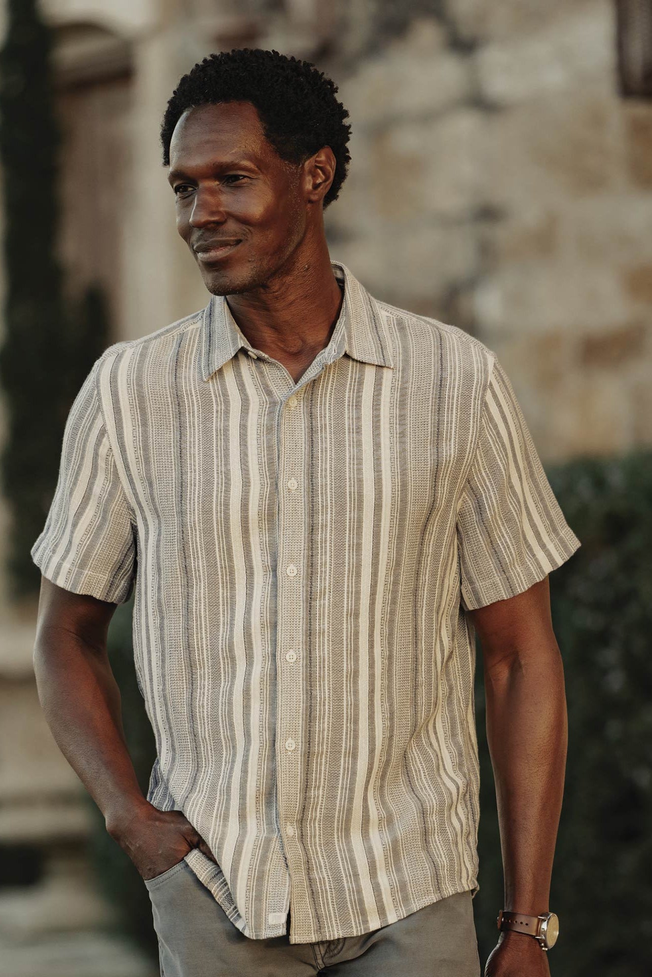 The Normal Brand | Freshwater Everyday Shirt | Positano Stripe