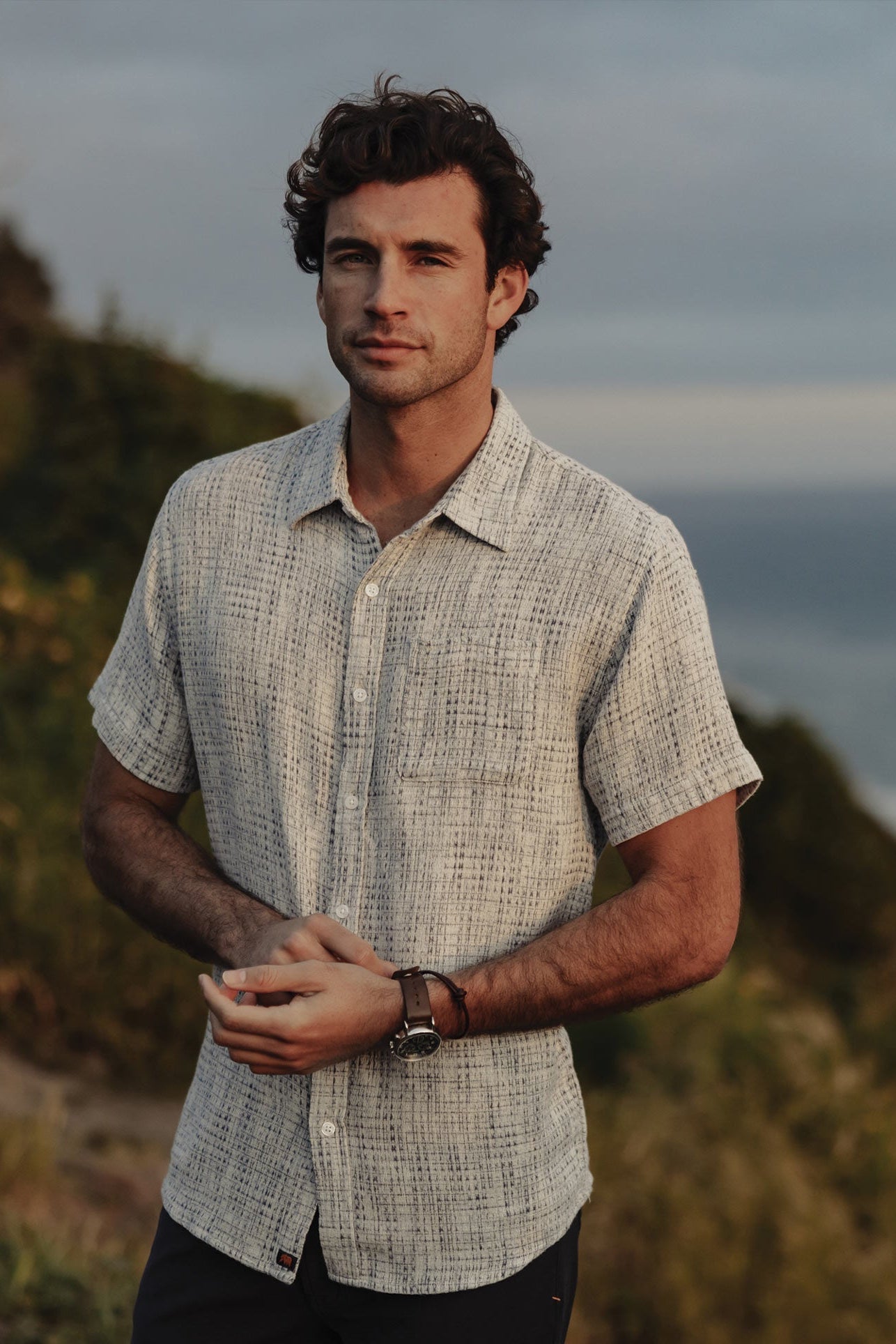 The Normal Brand | Freshwater Button Up Shirt | Blue Multi